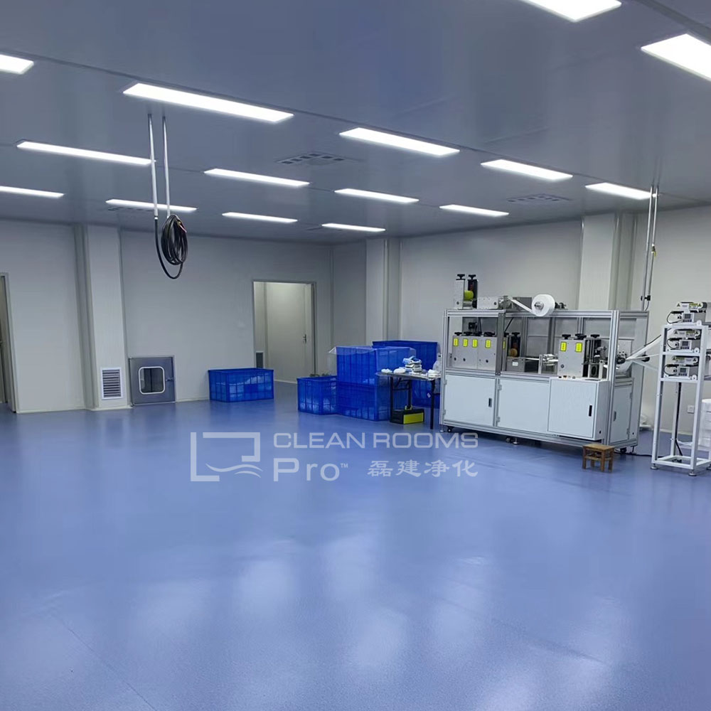 浙江二類醫(yī)療器械醫(yī)用口罩生產10萬級潔凈車間裝修建造施工案例_磊建凈化